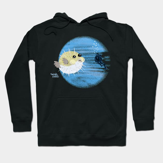 A puffer fish with strong spines Hoodie by Aurealis